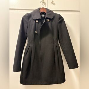 Ever New Black Double-Breasted Pea Coat